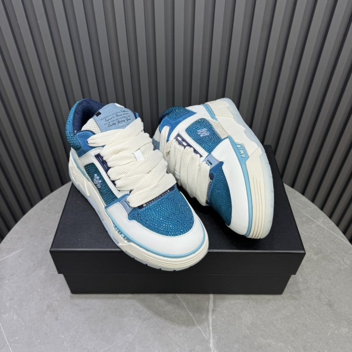 1:1 quality version Colorblocking full rhinestone low top thick bottom sneakers 15 colors