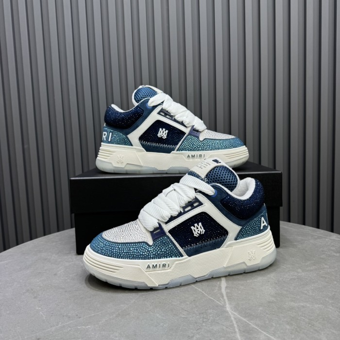1:1 quality version Colorblocking full rhinestone low top thick bottom sneakers 15 colors