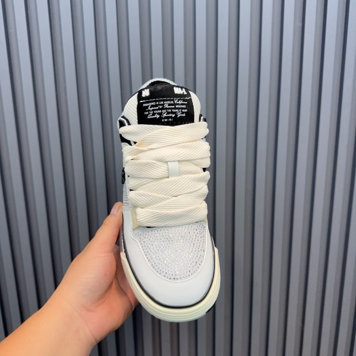 1:1 quality version Colorblocking full rhinestone low top thick bottom sneakers 15 colors