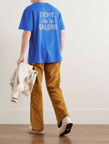 1:1 quality version Front and back French logo print Tee 4 colors
