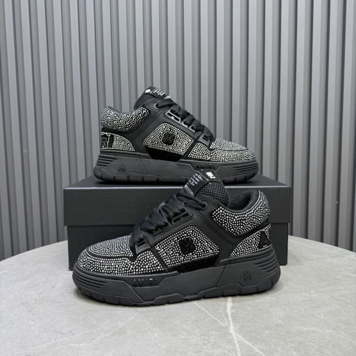 1:1 quality version Colorblocking full rhinestone low top thick bottom sneakers 15 colors