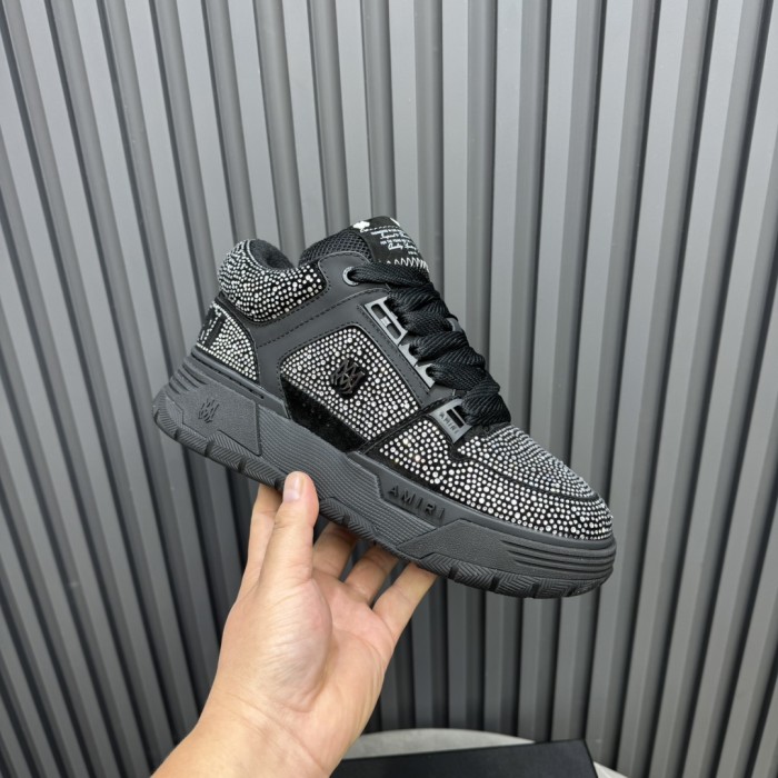 1:1 quality version Colorblocking full rhinestone low top thick bottom sneakers 15 colors
