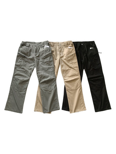 Three-dimensional cut multi-pocket outdoor straight leg cargo pants 3 colors