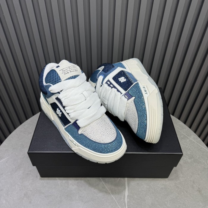 1:1 quality version Colorblocking full rhinestone low top thick bottom sneakers 15 colors