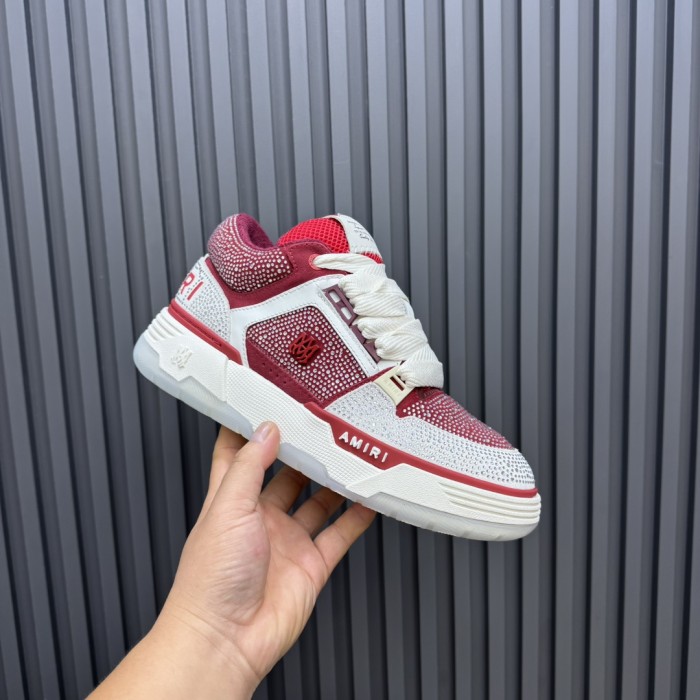 1:1 quality version Colorblocking full rhinestone low top thick bottom sneakers 15 colors