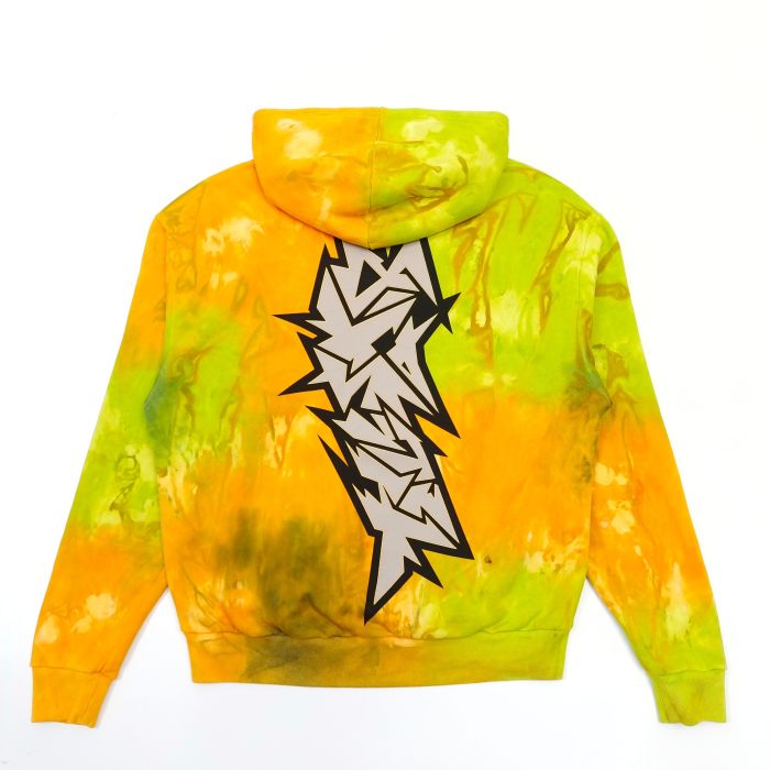 1:1 quality version HS Yellow Green Tie-Dye Hoodie with NFC tag