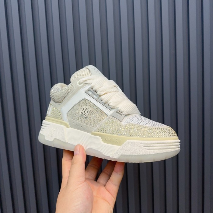 1:1 quality version Colorblocking full rhinestone low top thick bottom sneakers 15 colors