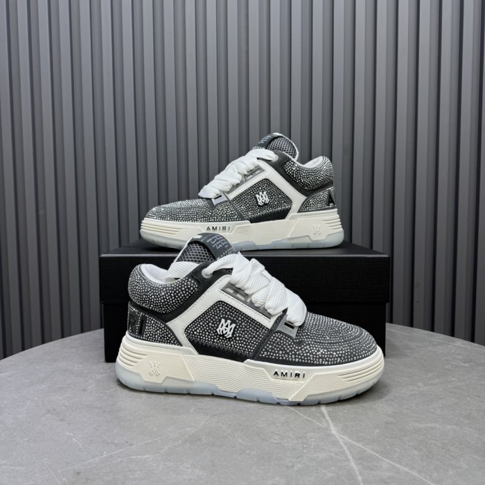1:1 quality version Colorblocking full rhinestone low top thick bottom sneakers 15 colors