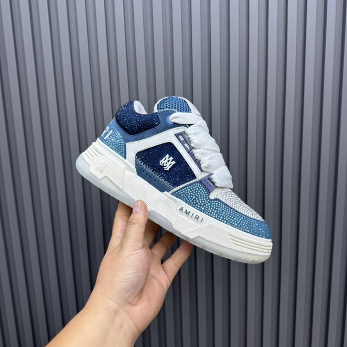 1:1 quality version Colorblocking full rhinestone low top thick bottom sneakers 15 colors