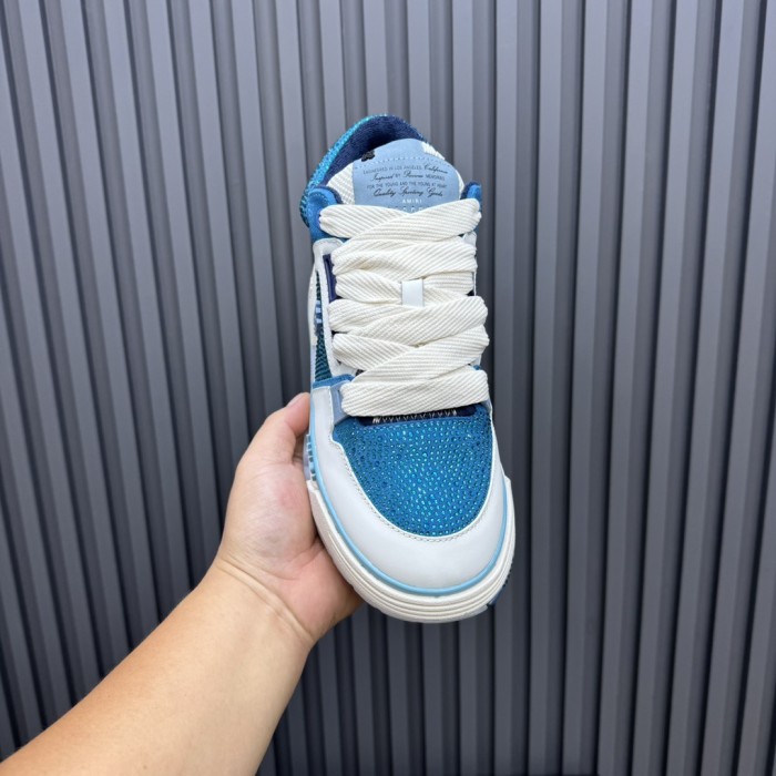 1:1 quality version Colorblocking full rhinestone low top thick bottom sneakers 15 colors