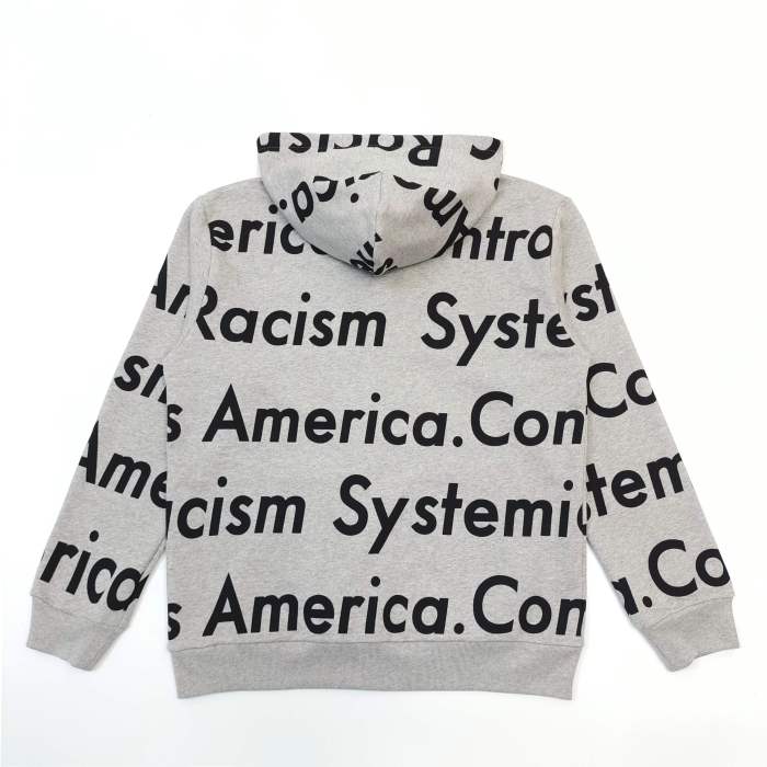 1:1 quality version All Over Racial Lettering Printed Zipper Hoodie 4 colors