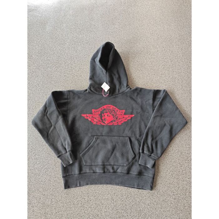[buy more save more]Angel Character Letter Print Washed and Aged Loose Hoodie & Pants Set 2 colors