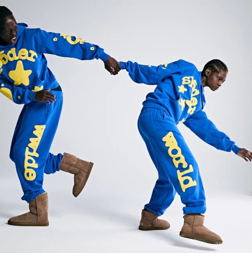 Gold Pentagram Foam Letter Print Hoodie & Pants Set 2 colors