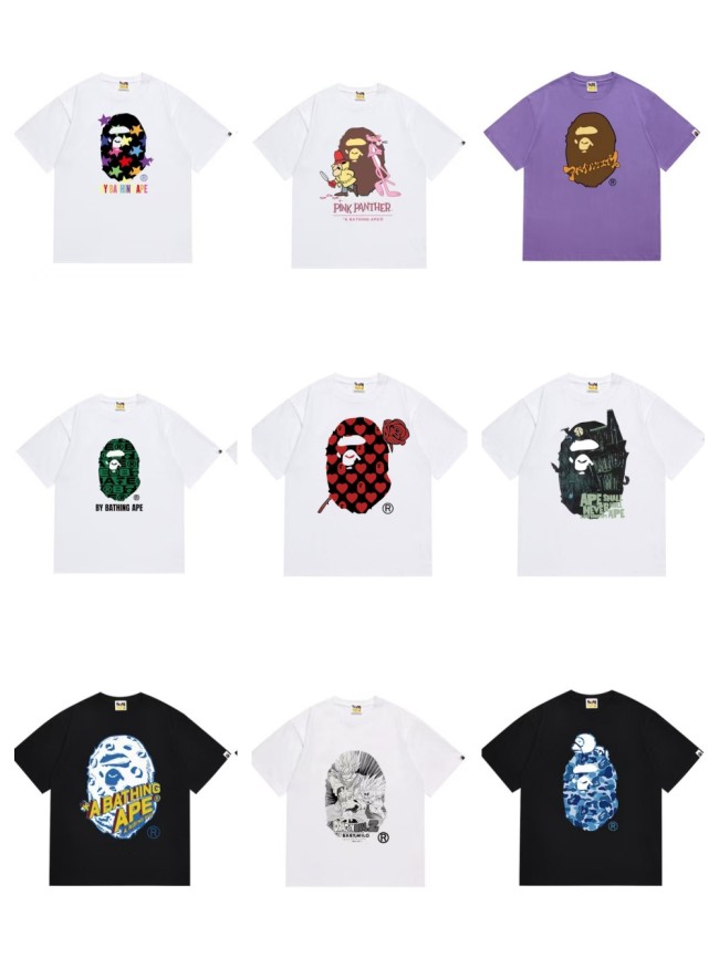 Multicolor Big Ape Head Print Tee 9 colors