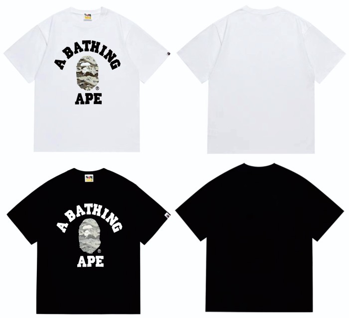 [50% Off]A Bathing Ape Bape Arc Letter Desert Camouflage Ape Head Print tee 4 colors 27648166