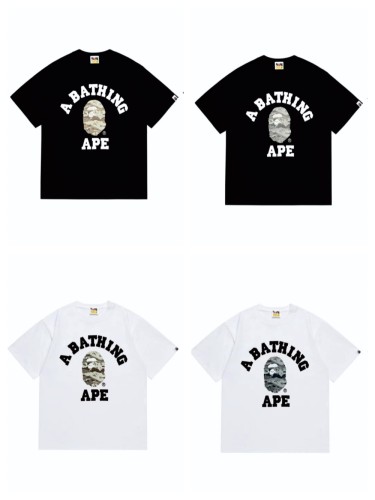 Arc Letter Desert Camouflage Ape Head Print tee 4 colors