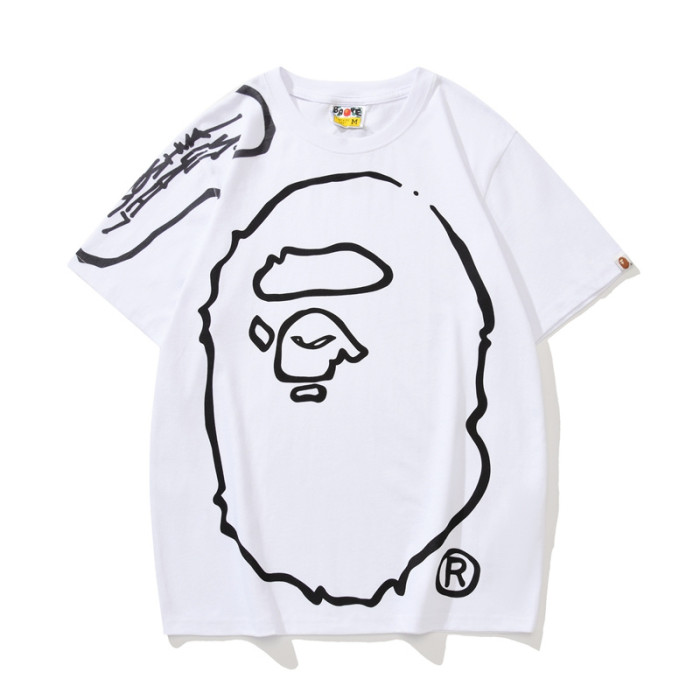 Co-branded Hand Painted Great Ape Head Graffiti tee 2 colors