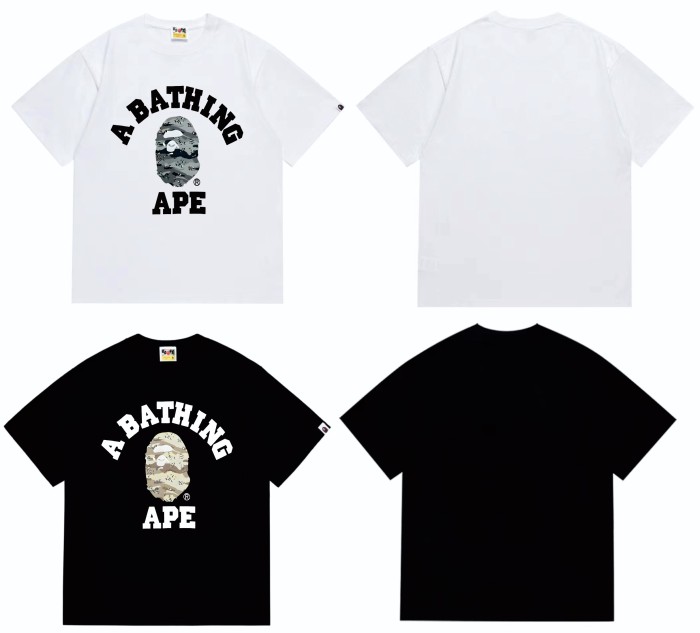 [50% Off]A Bathing Ape Bape Arc Letter Desert Camouflage Ape Head Print tee 4 colors 27648166