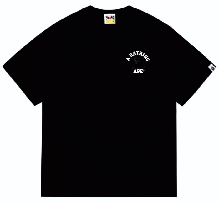 Back line letters big ape head printed tee 2 colors