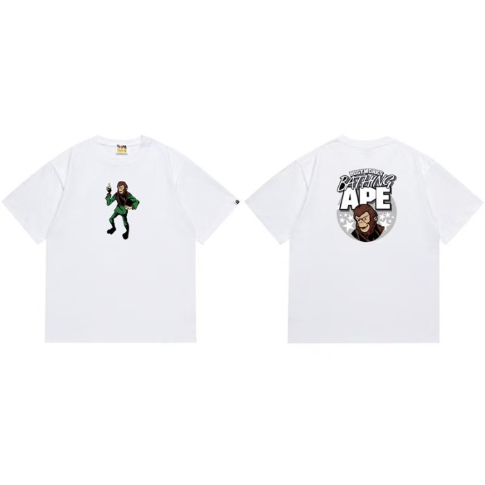 Digital Badge Cartoon Pattern Printed Ape Head Tee 16 colors