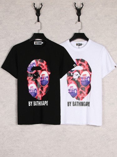 Red Lightning Ape Head Print tee 2 colors
