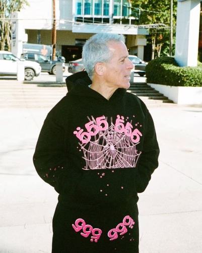 1:1 quality version SP 555 printed Black Hoodie & Pants set