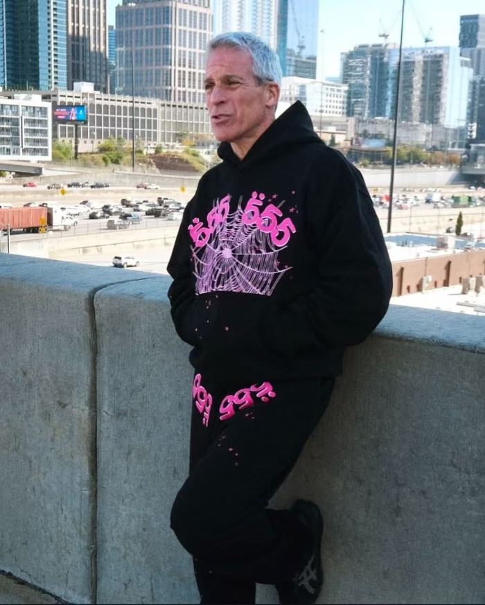 1:1 quality version SP 555 printed Black Hoodie & Pants set