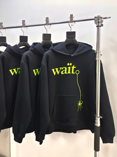 1:1 quality version Wait Alphabet Spider Print Hoodie