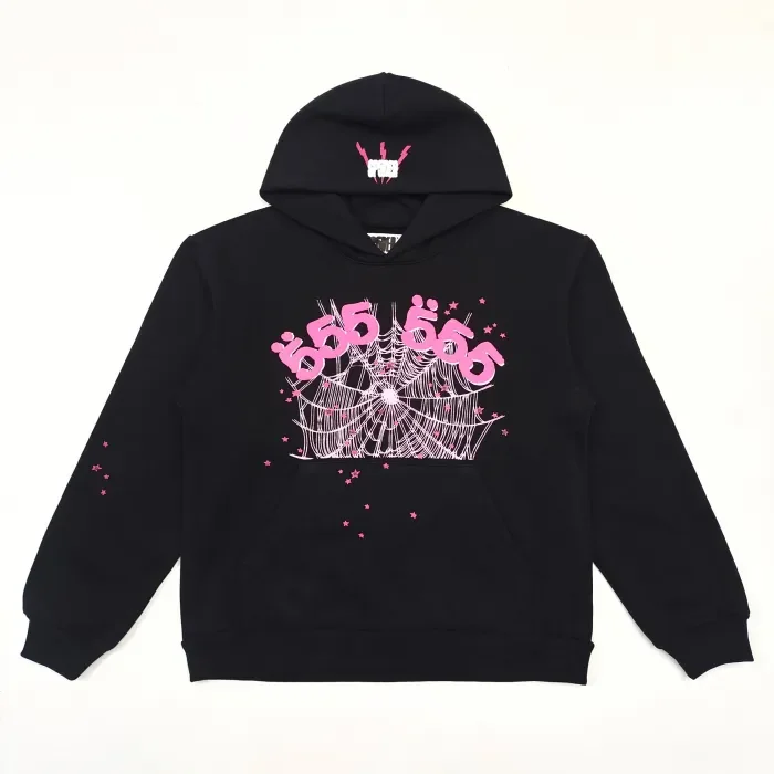 1:1 quality version SP 555 printed Black Hoodie & Pants set
