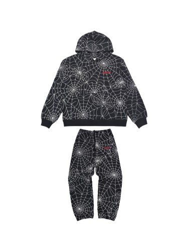 1:1 quality version Embroidered White Spider Web hoodie & pants set