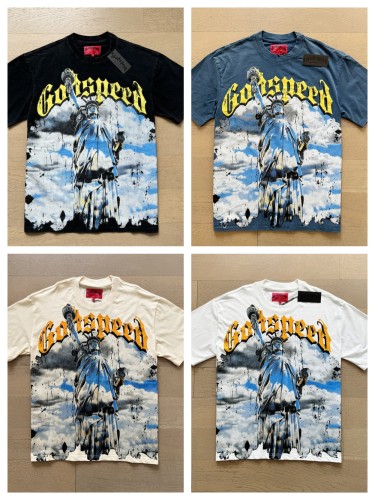 1:1 quality version Statue of Liberty Printed Washed Version Tee 4 colors