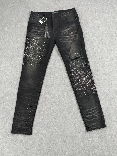 [buy more save more] 1:1 quality version Black jeans with stars and rhinestones