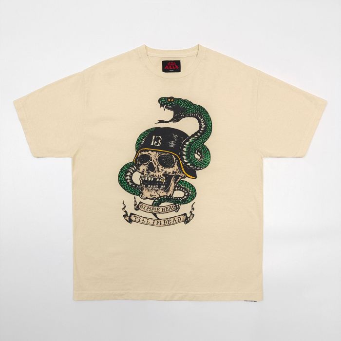 1:1 quality version Green Python Skull Print Tee