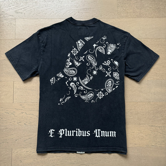 1:1 quality version Hollywood Billboard Burning Cashew Flower Letter Print Version Tee 2 colors