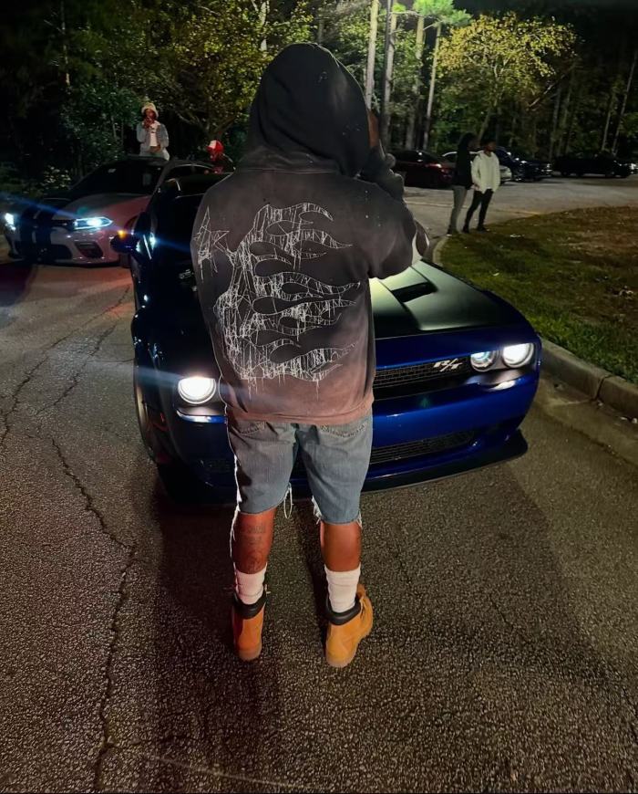1:1 quality version Big Graphic Splash Inked Aged Zip Hoodie