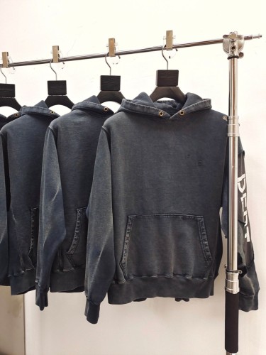 [50% Off]GaIIery Dept. [Big & Tall for weights up to 260 lbs]1:1 quality version Sleeve letter patch made old torn hoodie 27692786