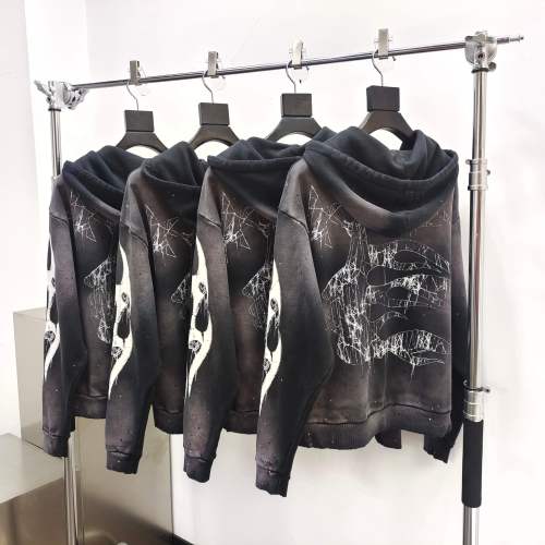 1:1 quality version Big Graphic Splash Inked Aged Zip Hoodie