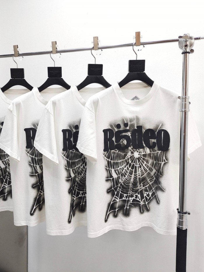 [50% Off]Sp5der [Big & Tall for weights up to 220 lbs]1:1 quality version Spider Web Shadow Print Tee 27701964