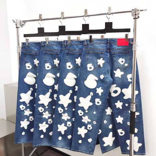 1:1 quality version White Star Print Jeans