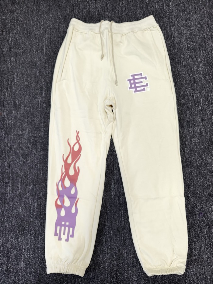 1:1 quality version Flame Logo Solid Color Hoodie & Pants Set 7 colors