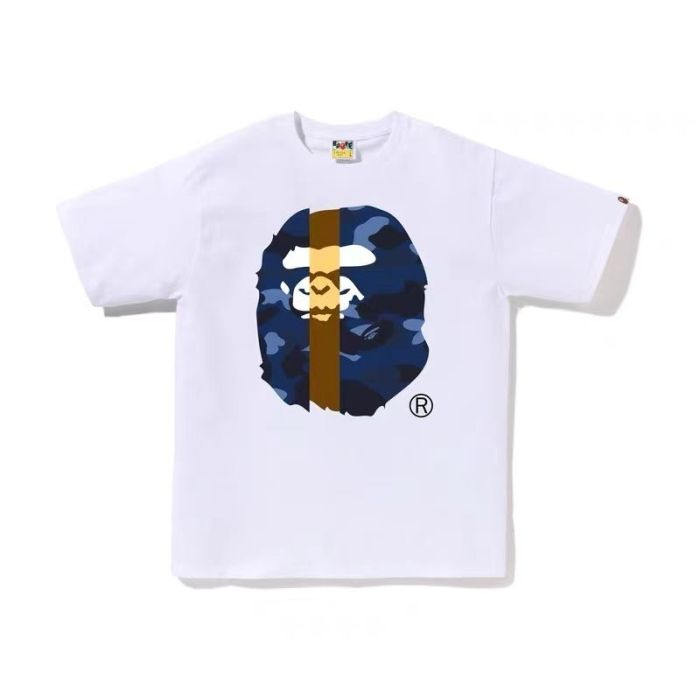 Patchwork Camouflage Ape Head Print Tee 8 colors