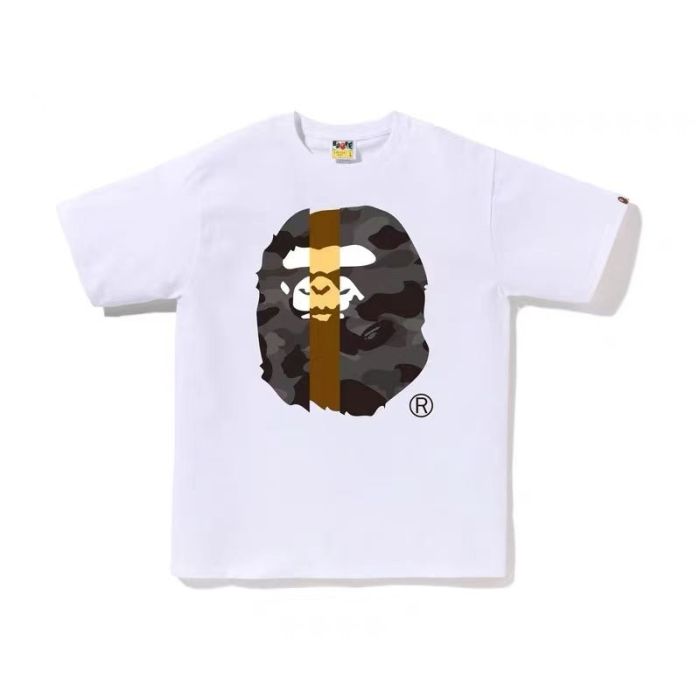 Patchwork Camouflage Ape Head Print Tee 8 colors