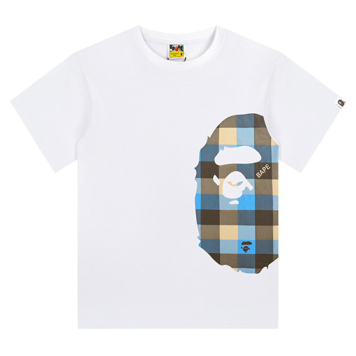 Side Check Big Ape Head Print Tee 4 colors