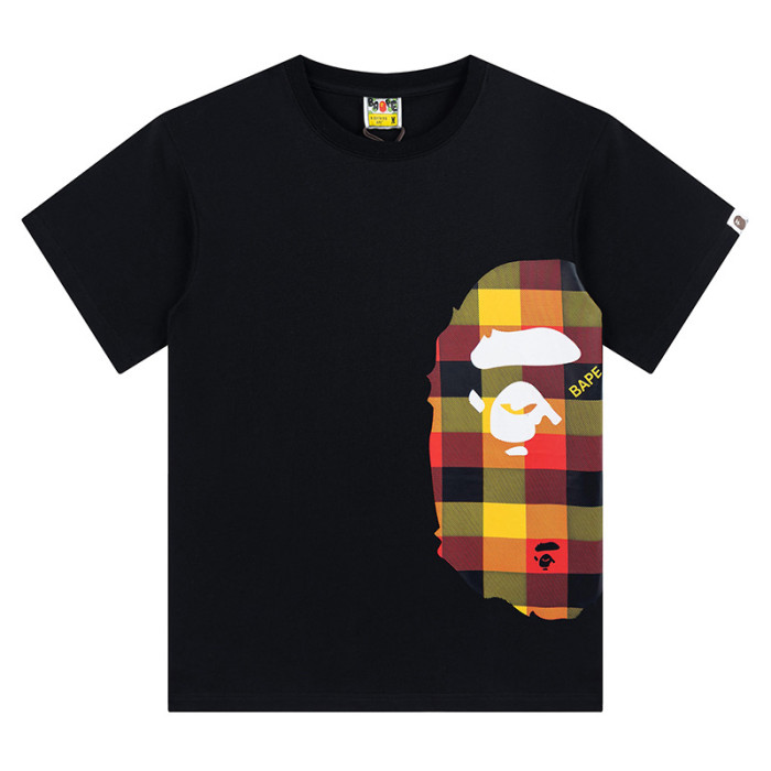 Side Check Big Ape Head Print Tee 4 colors