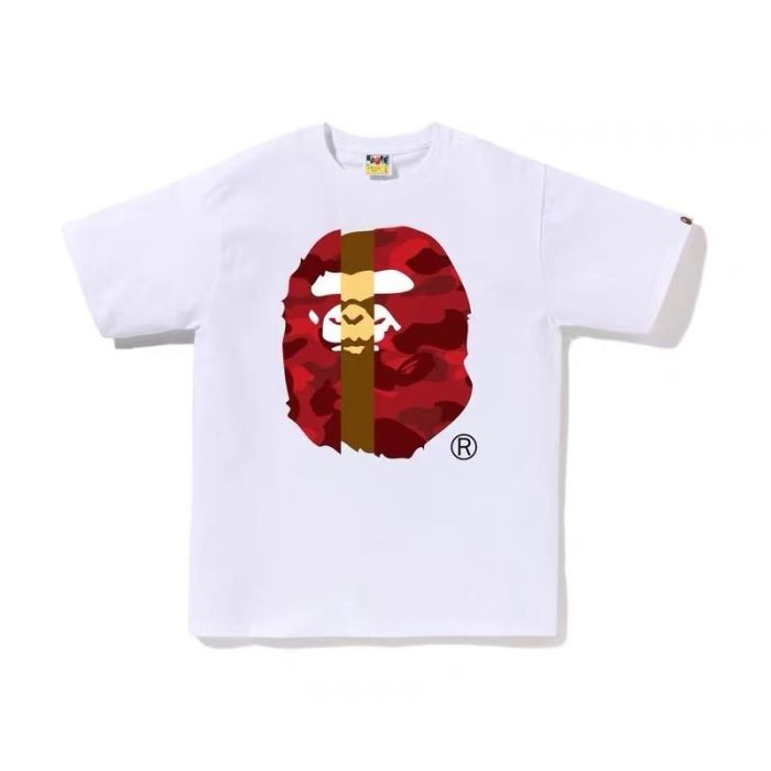 Patchwork Camouflage Ape Head Print Tee 8 colors
