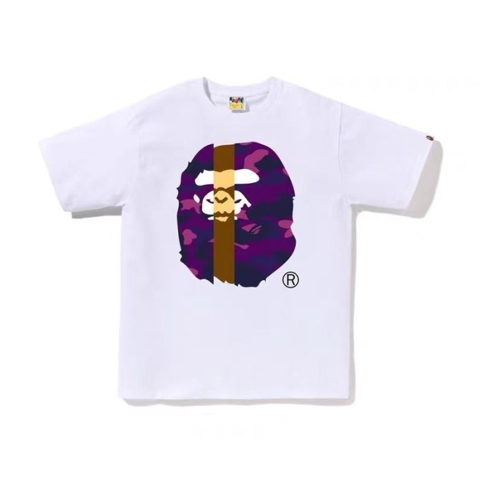 Patchwork Camouflage Ape Head Print Tee 8 colors
