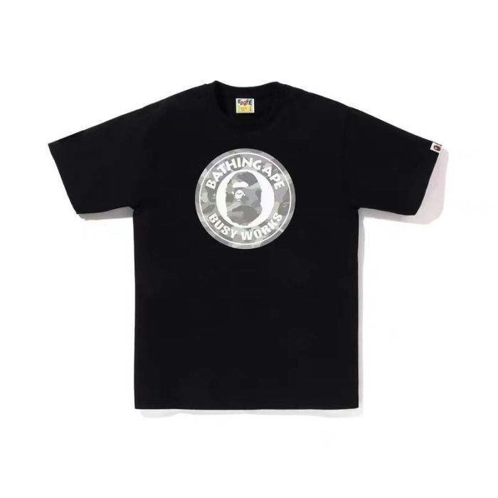 Camouflage round badge print Tee 2 colors