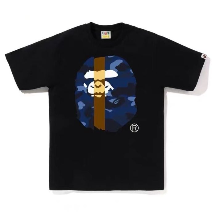 Patchwork Camouflage Ape Head Print Tee 8 colors