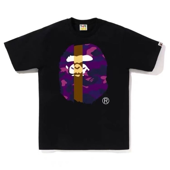 Patchwork Camouflage Ape Head Print Tee 8 colors