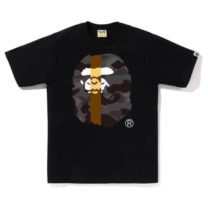 Patchwork Camouflage Ape Head Print Tee 8 colors